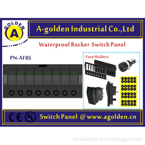 Marine/ Boat/RV/Trailer Rocker Switch Panel with led light